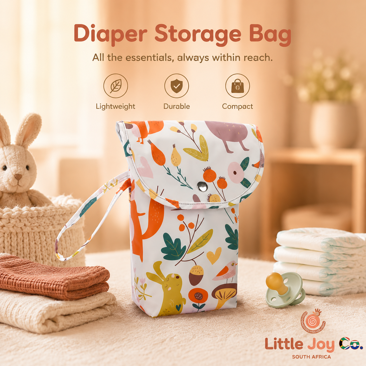 Little Joy Co™ Grab & Go Nappy Bags (Diaper Storage Bags)