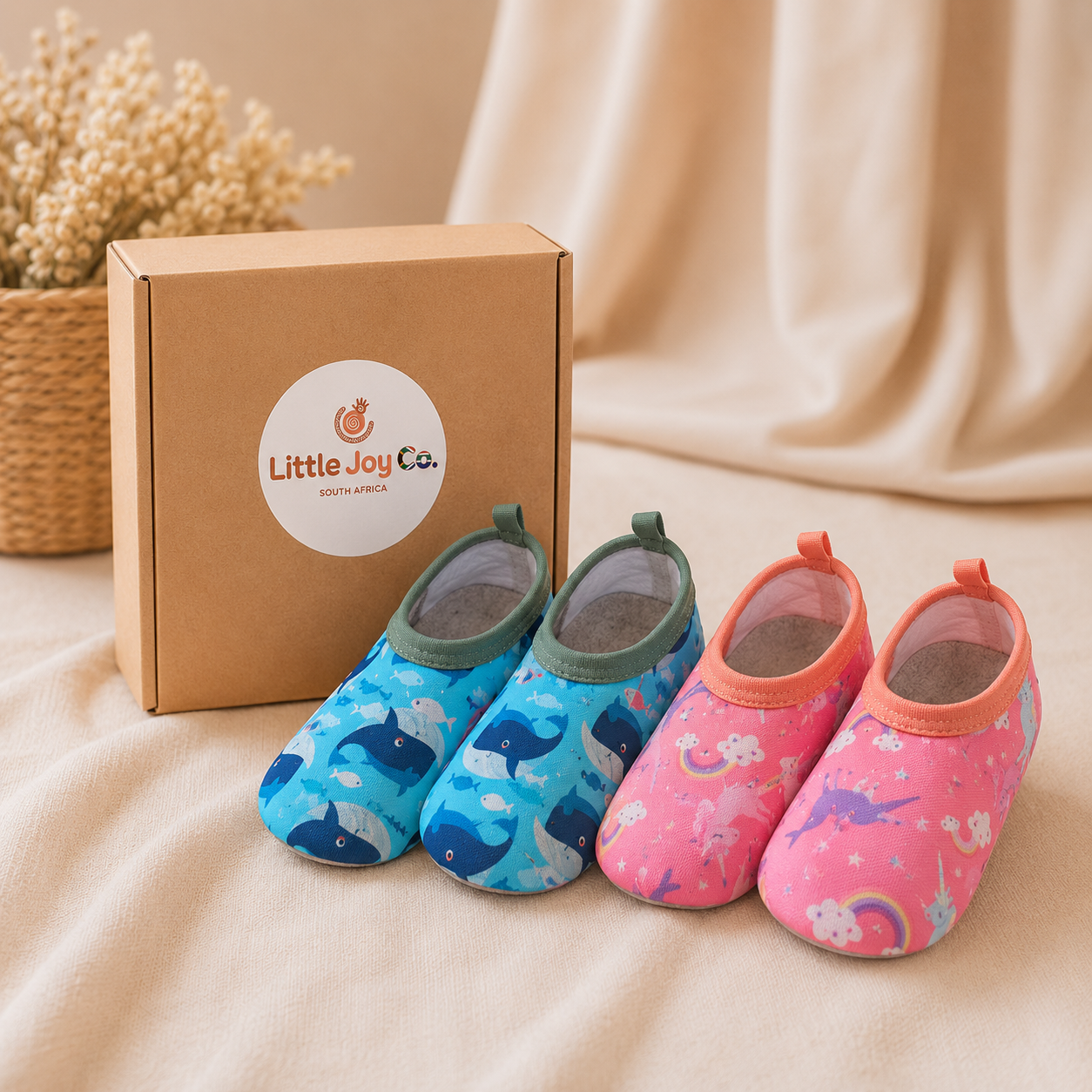 Little Joy Co™ Snug & Safe Christmas Socks — Soft-Soled Indoor Shoes for Crawling Babies