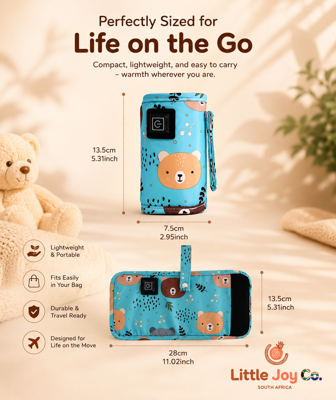 Little Joy Co™ – Perfect-Temp Feeds, Wherever You Go (Traveling Baby Bottle Warmer)