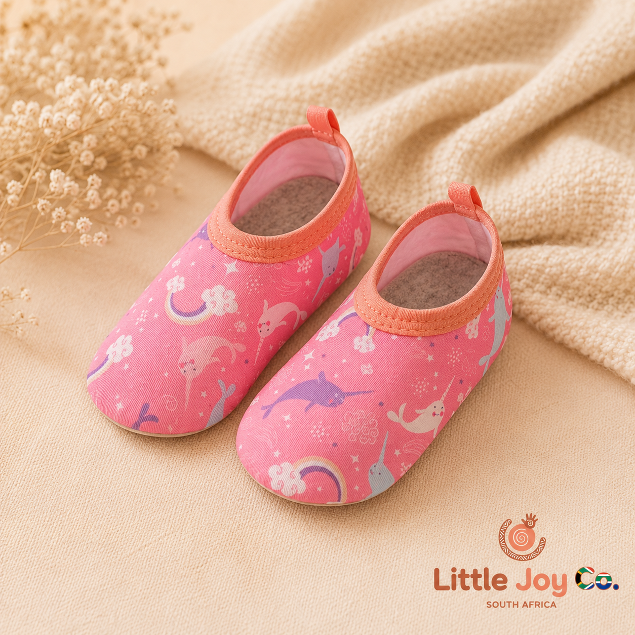 Little Joy Co™ Snug & Safe Christmas Socks — Soft-Soled Indoor Shoes for Crawling Babies