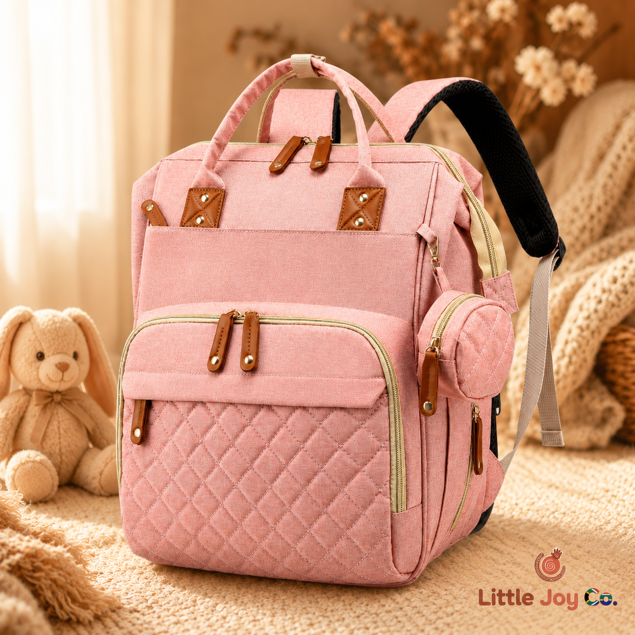 Little Joy Co™ | The Calm Parent Pack – Diaper Backpack with Built-In Changing Station