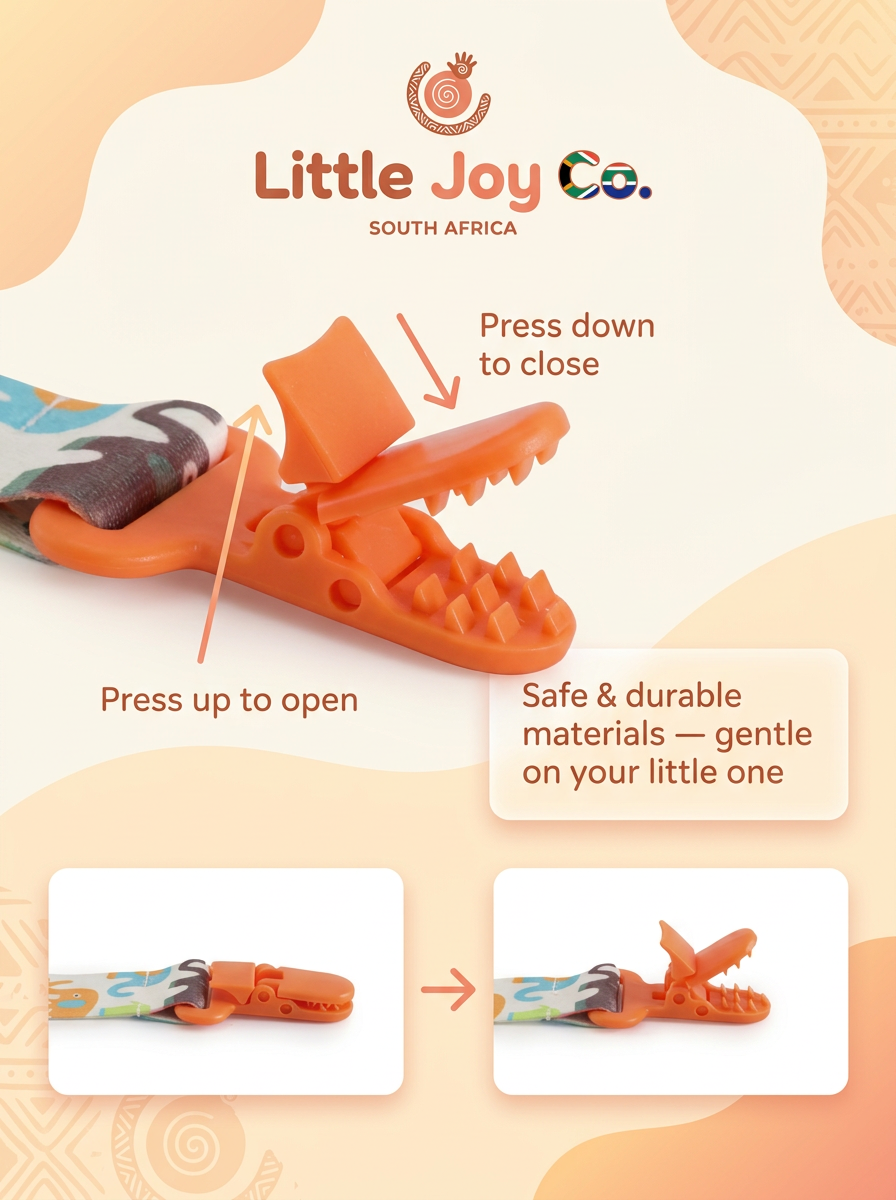 Little Joy Co.™ Stay-Put Soother Clip (Dummy Clips)